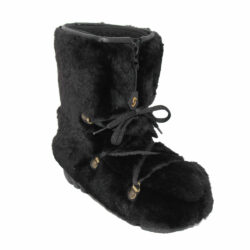 Boots made in Canada in shaved beaver fur for kids