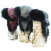 black raccoon fur aviator hat