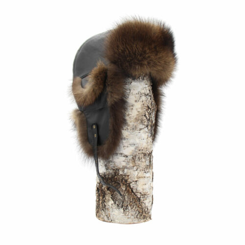 Aviator-style fur hat