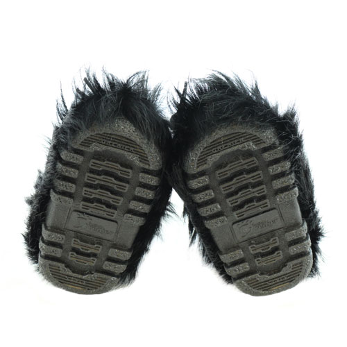 Baby Booties In Black Cow Hide For Winter Made In Canada Fg