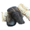 Deluxe winter mittens in natural shaved beaver