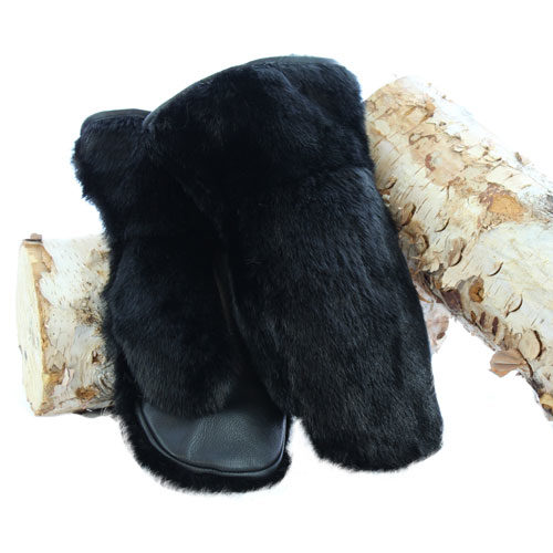 black otter snow mittens deluxe