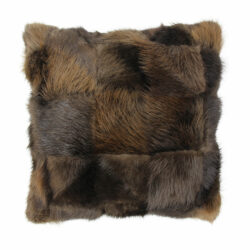 Decorative cushion made of natural beaver fur.