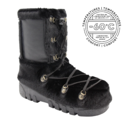 Botte chaude loup marin avec mollet en jeans noir