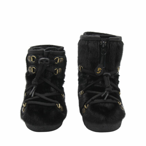 baby snow boots black seal skin