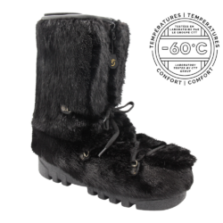 Otter fur boot (black) warm up to -60 degrees.