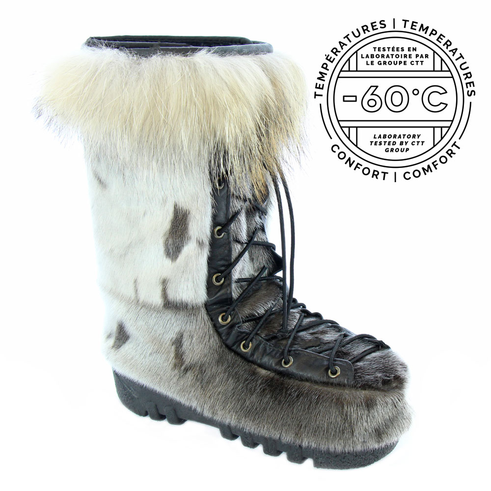 Sealskin and Coyote Fur Winter Boots 