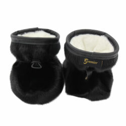 Chaussons pour bébé (pattes d'ours) en loup marin noir