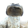 natural muskrat trapper hat