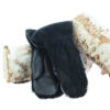 snow mittens black cow