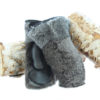 grey rabbit snow mittens outdoor