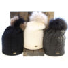 sophia beanie fur pom-pom