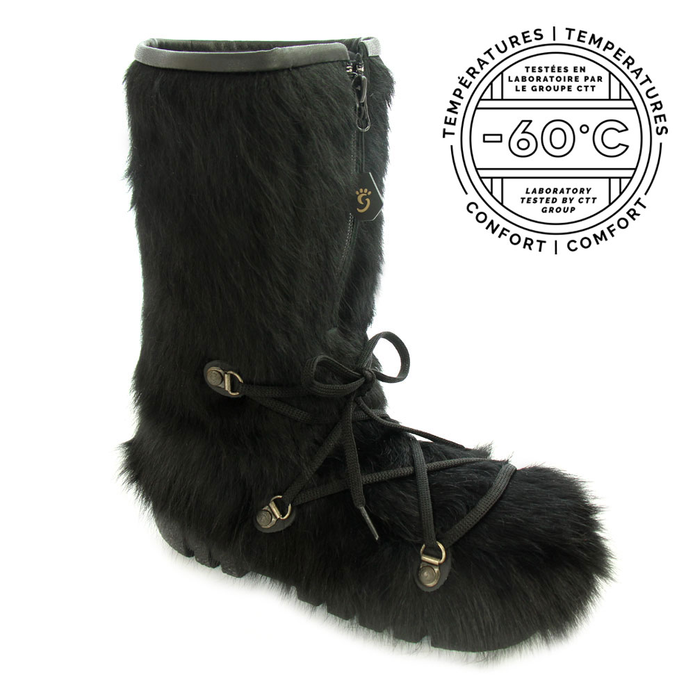 Black Cow Skin Boots Classic Model