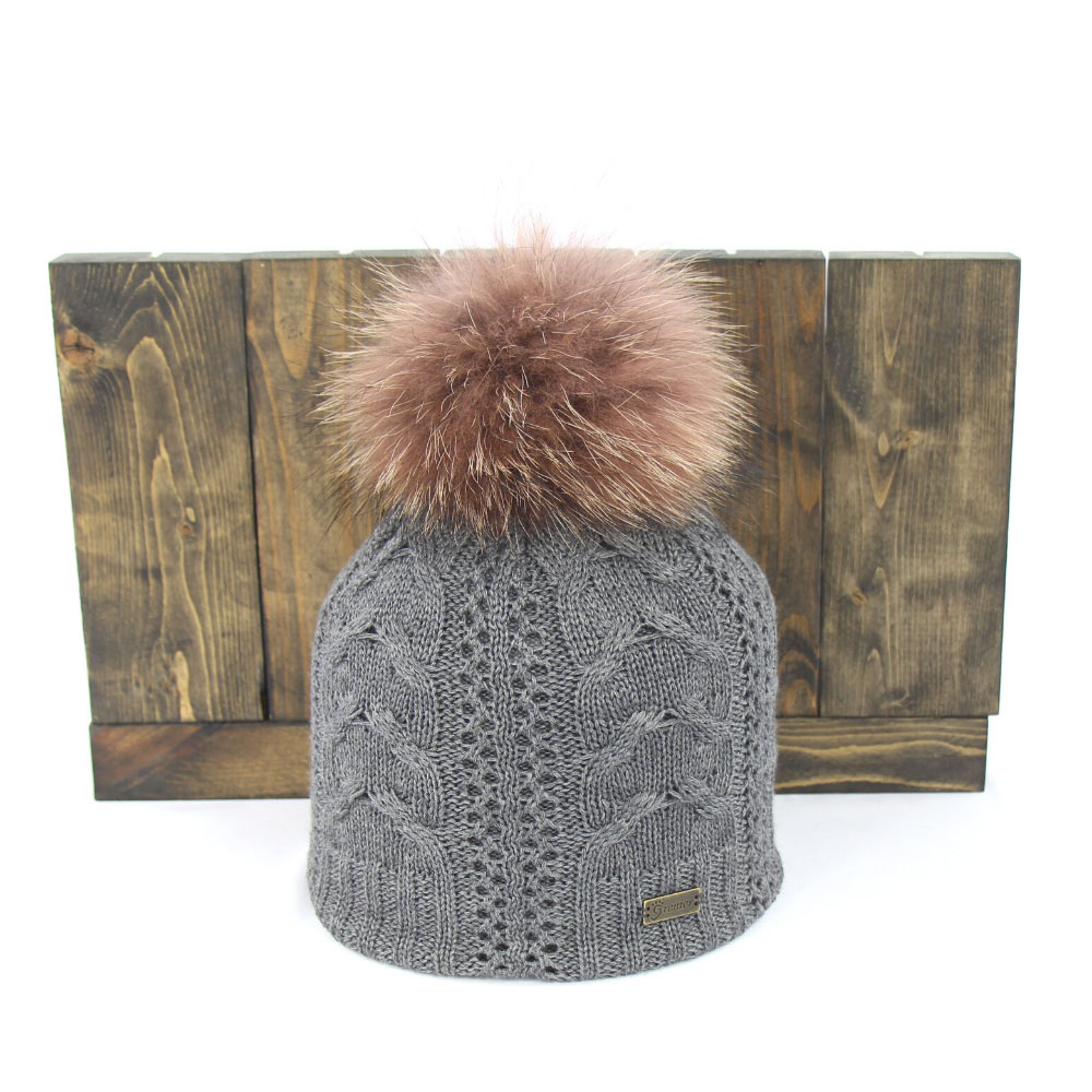 Pom Pom Fur Winter Hats for Women Made 