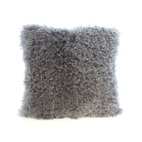 Sheep Wool From Mongolia Grey Cushion Made In Canada Fg