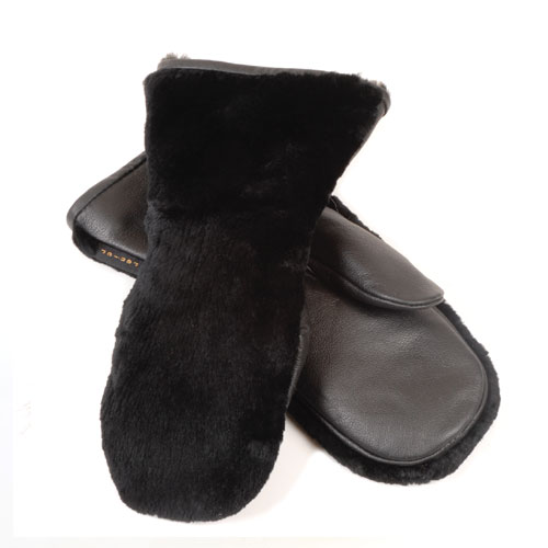 sheared beaver mittens