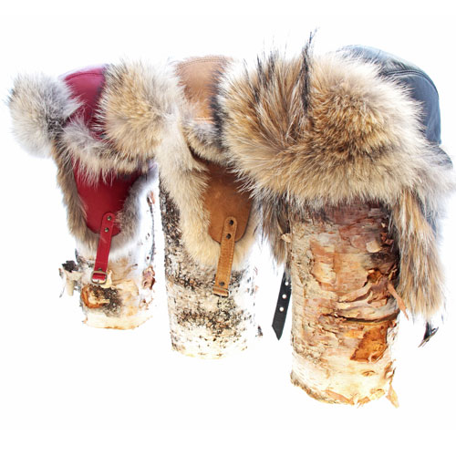 Coyote fur aviator hat - Fourrures Grenier